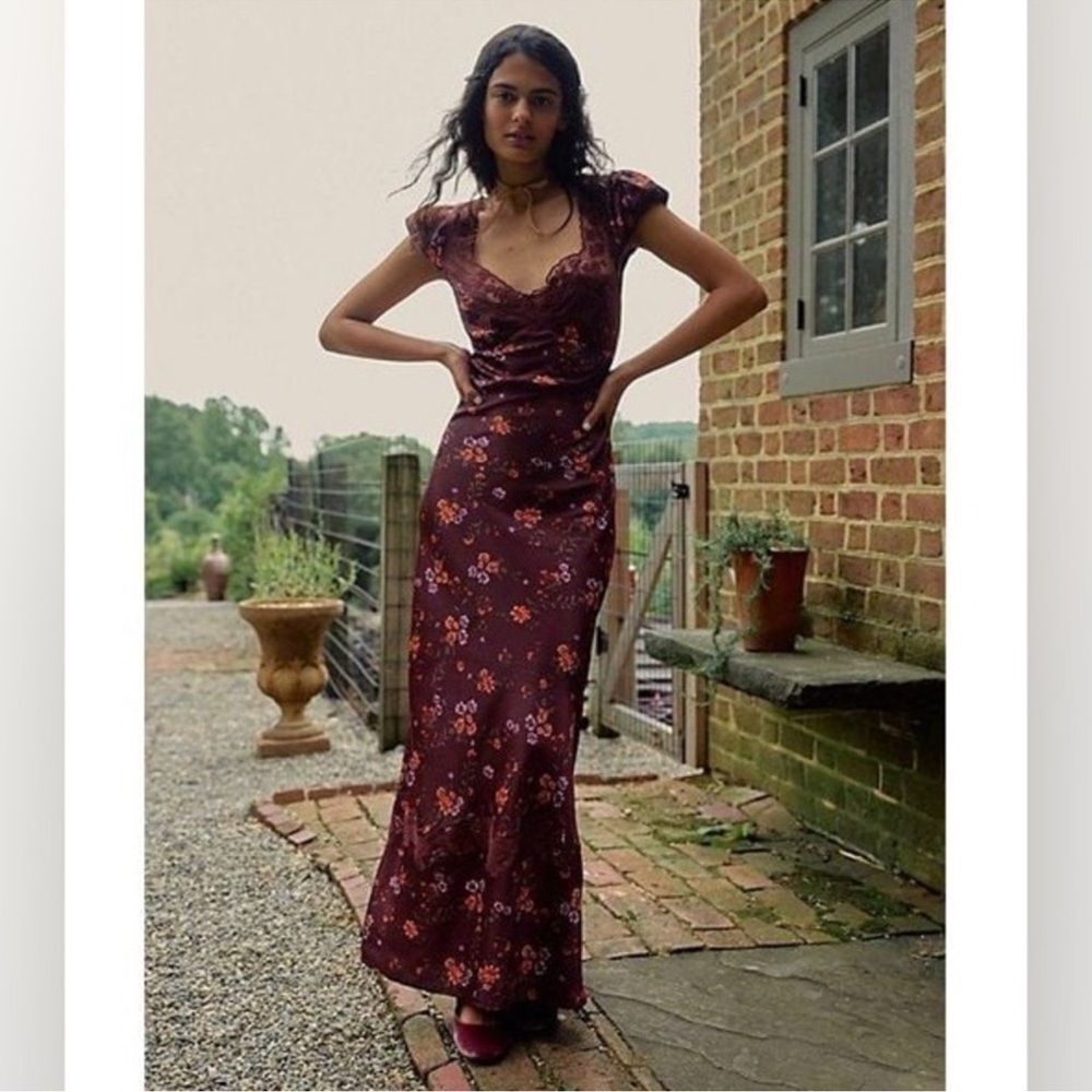 Free People Butterfly Babe Floral Lace Maxi Dress